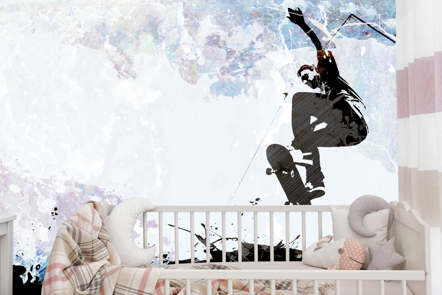 Fototapete Skateboarding Im Grafikstil