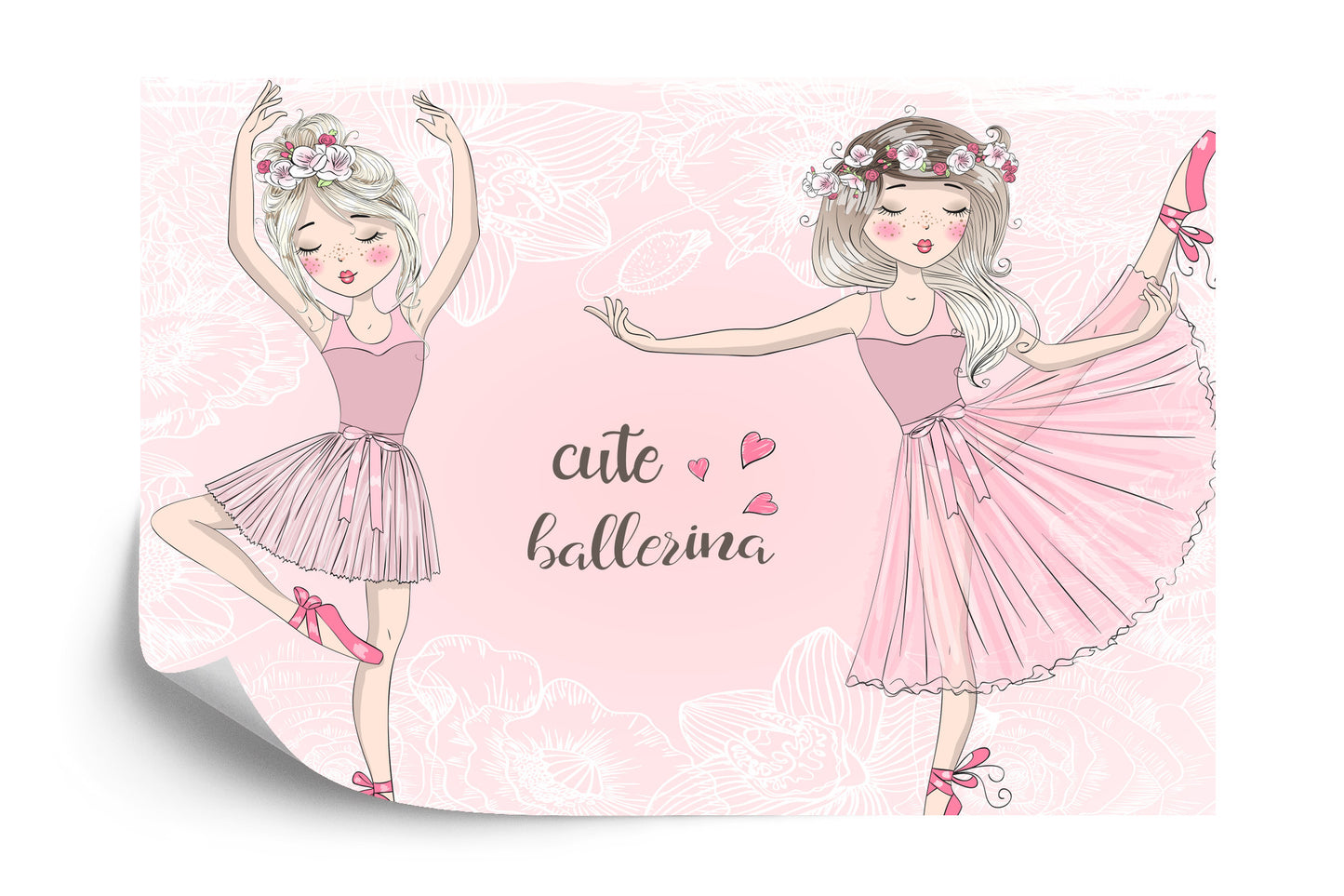 Fototapete Rosa Ballerinas