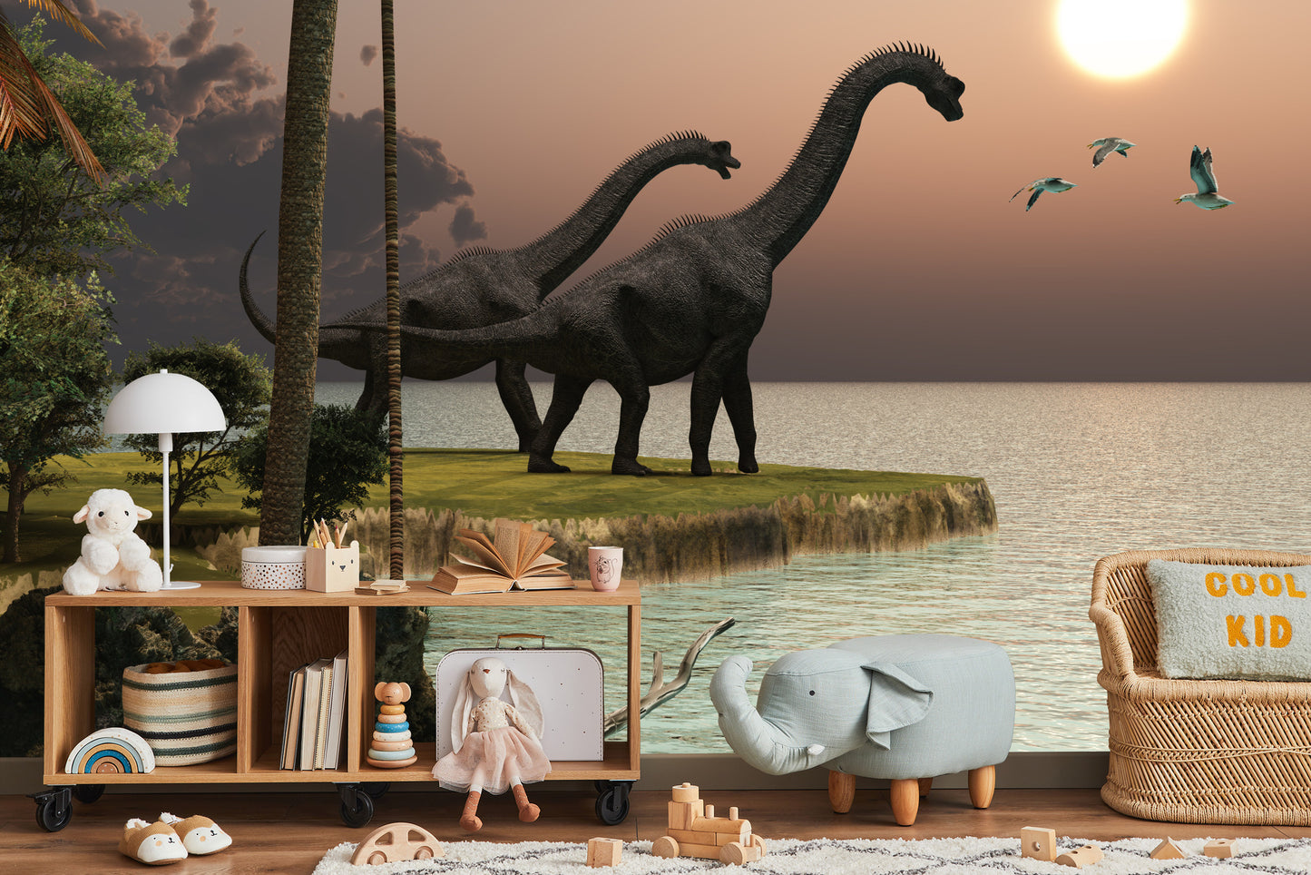 Fototapete Dinosaurier Am Wasser