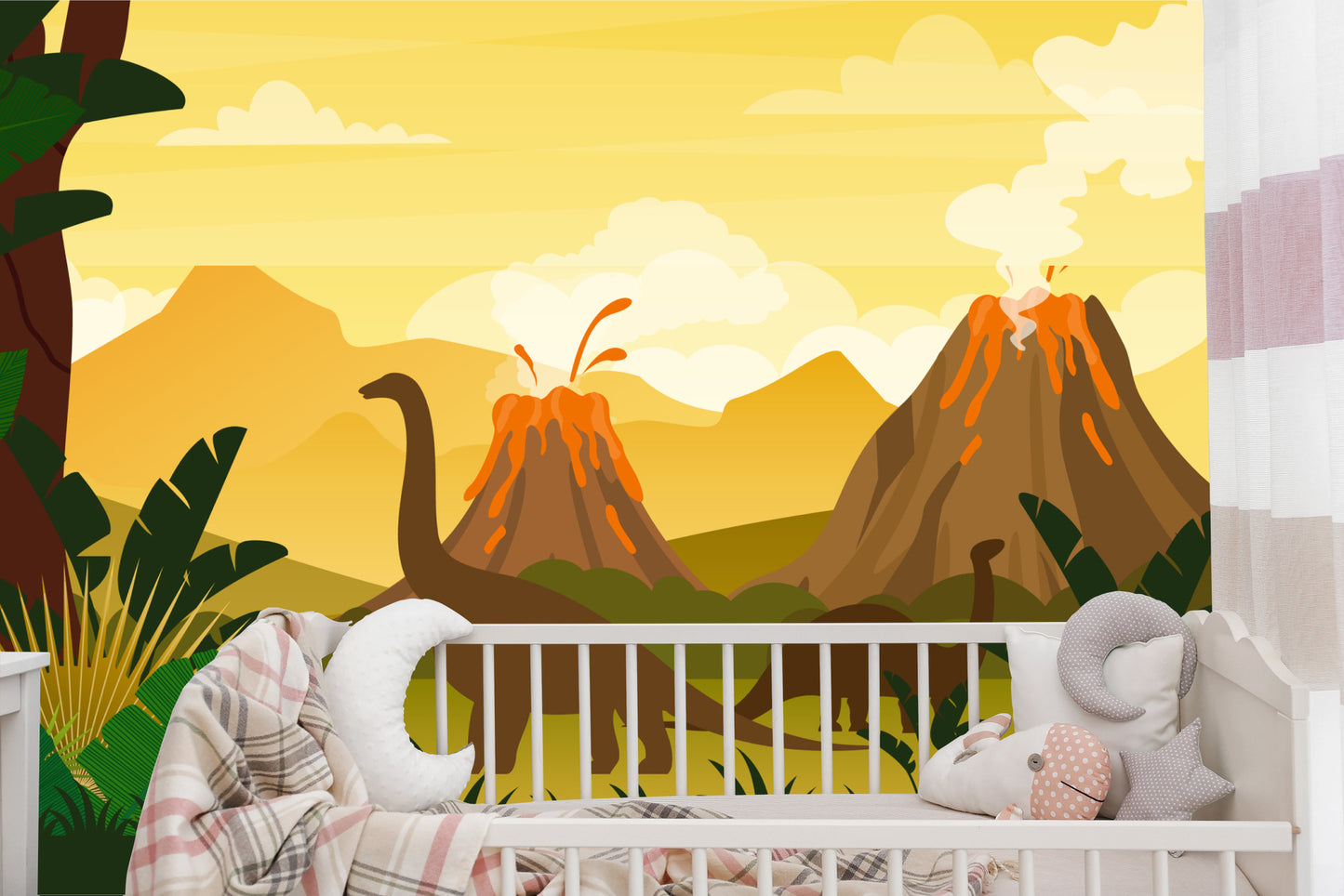 Fototapete Dinosaurier Und Landschaft