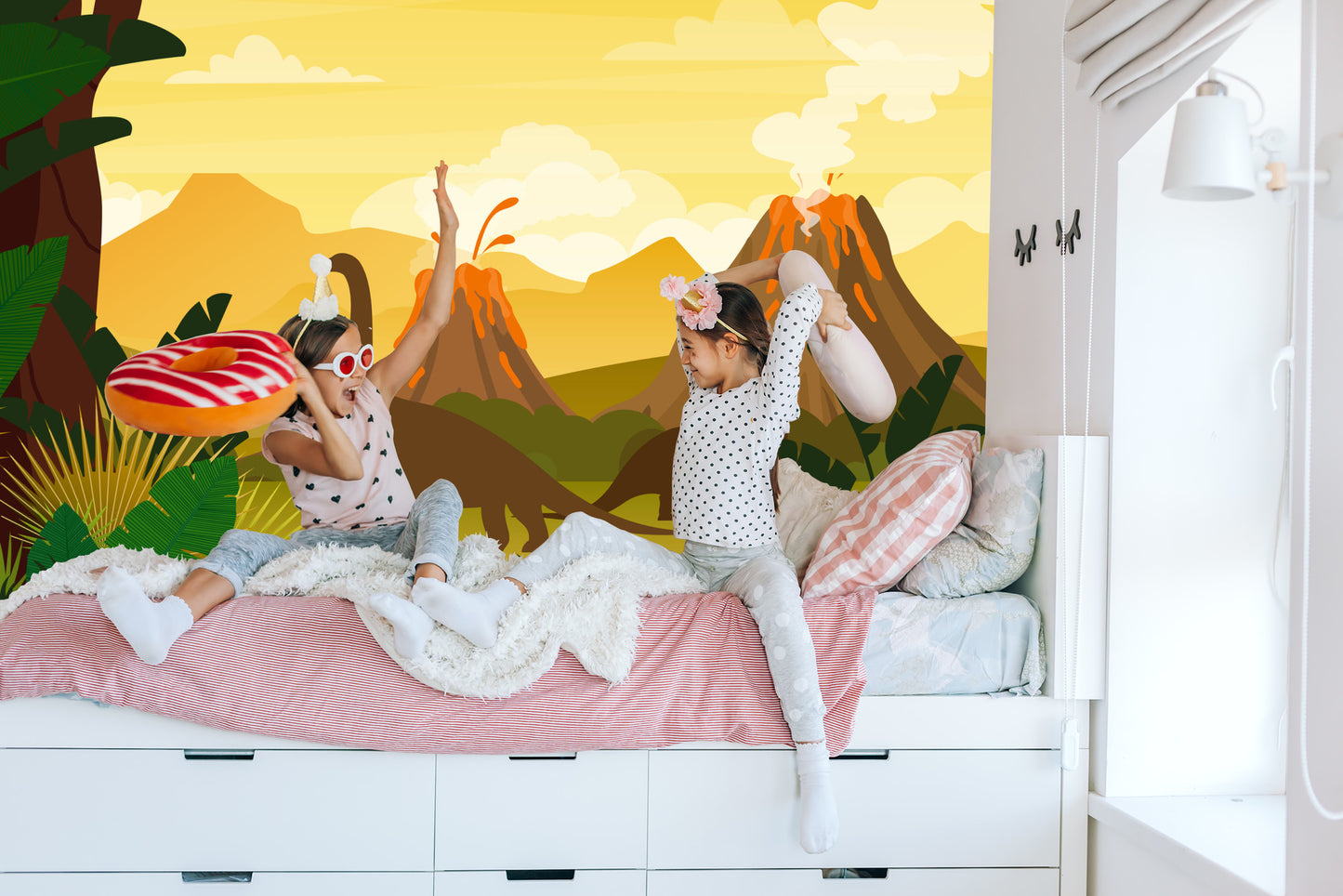 Fototapete Dinosaurier Und Landschaft