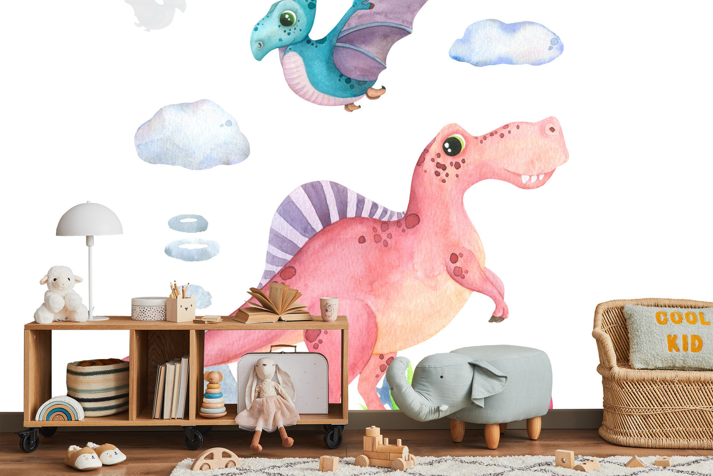 Fototapete Aquarell Dinosaurier