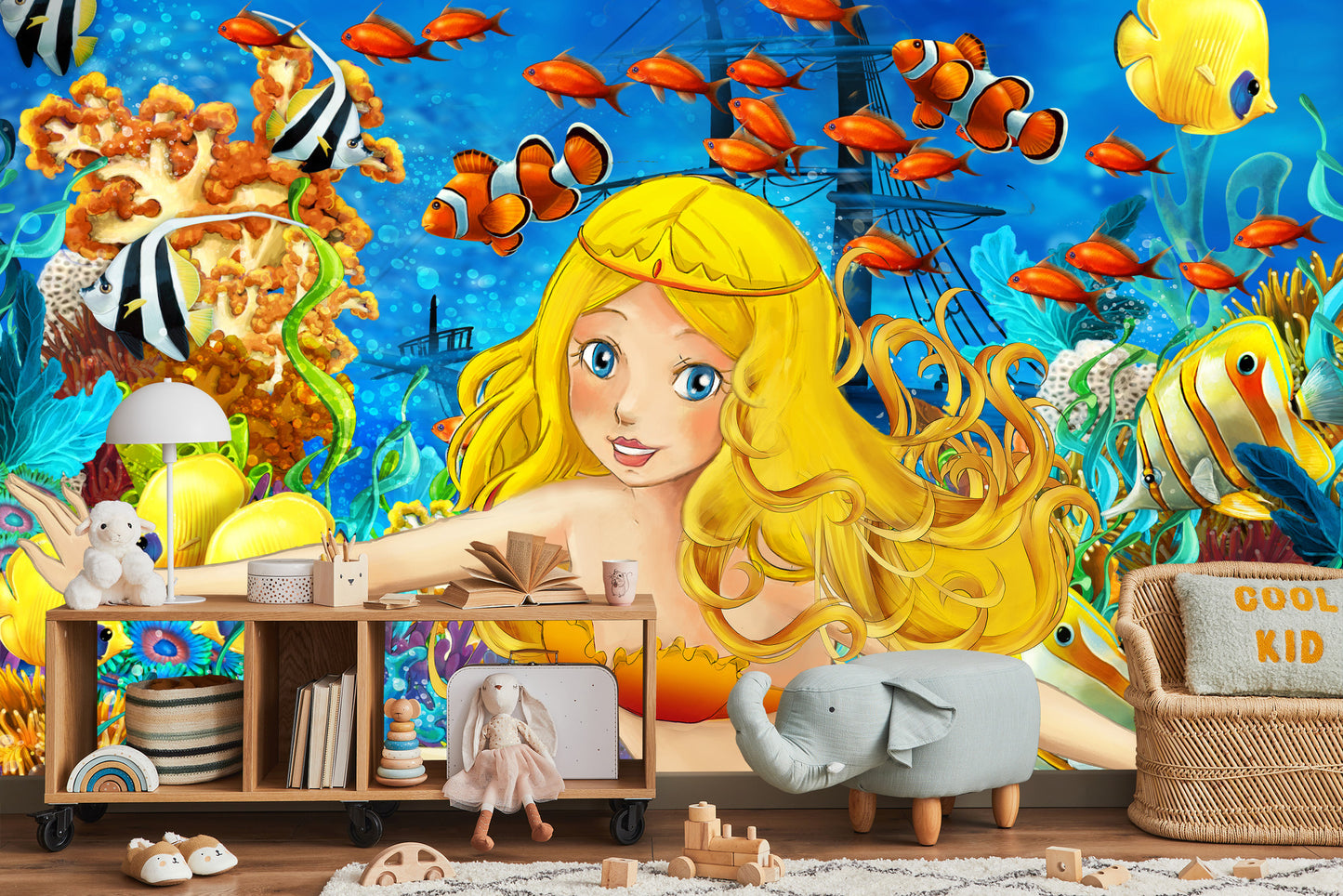 Fototapete Sirene Und Fische