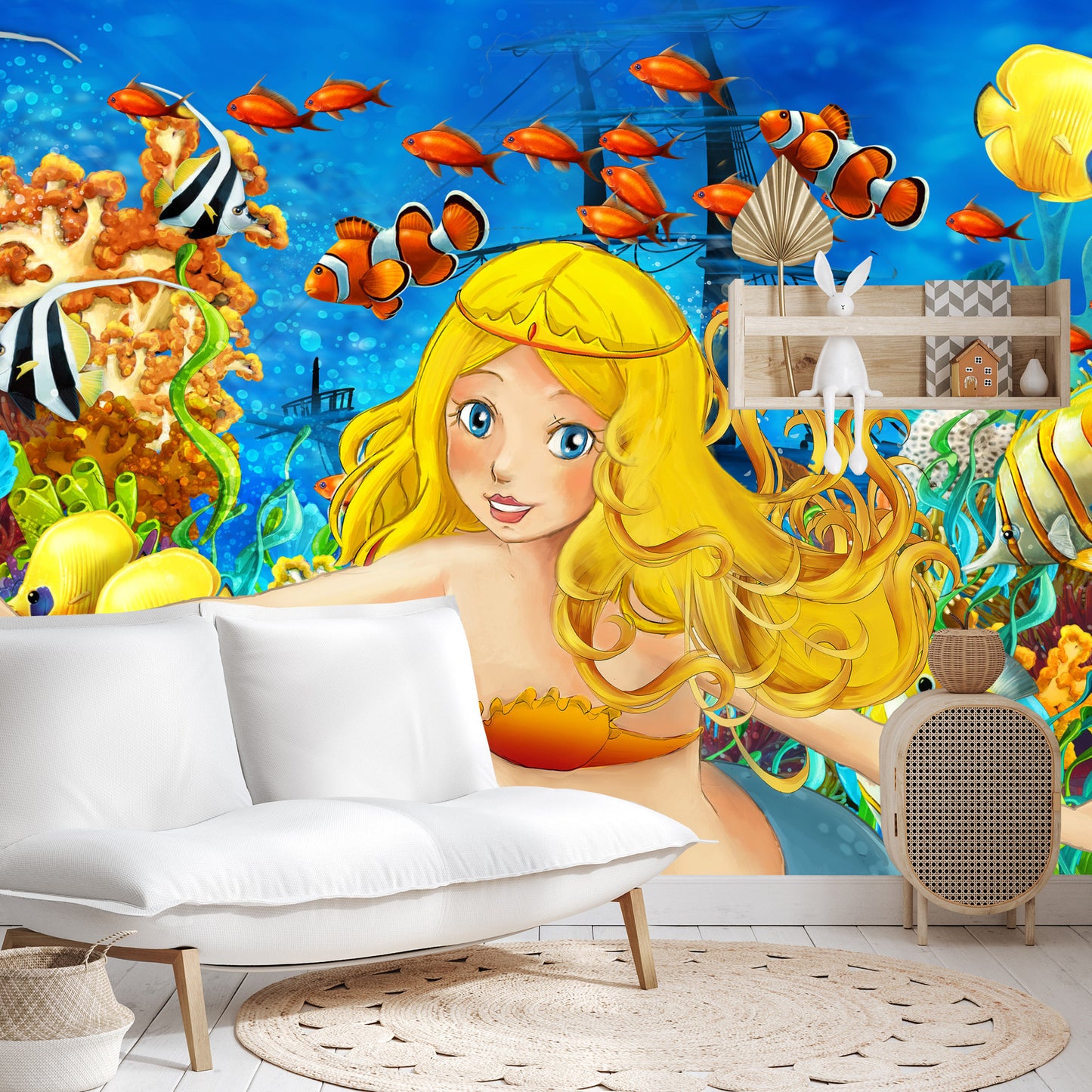 Fototapete Sirene Und Fische