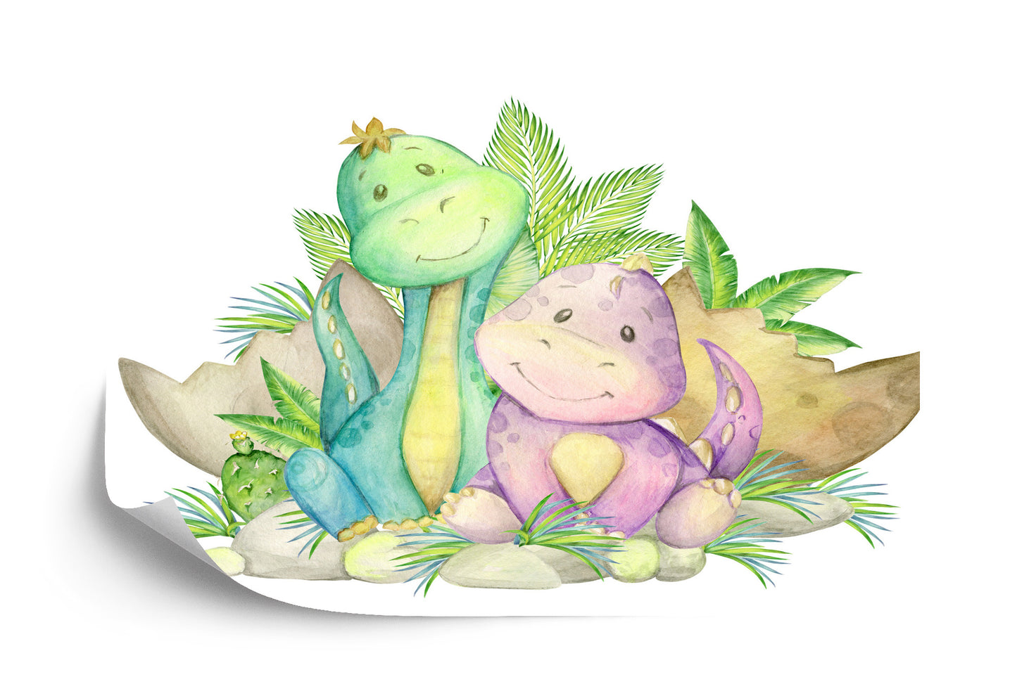 Fototapete Kleine Süße Dinosaurier