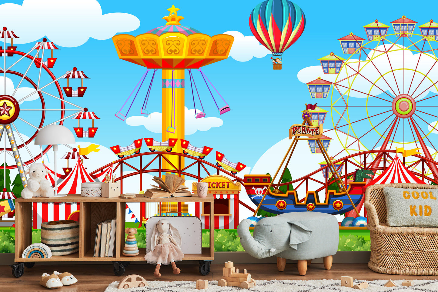 Fototapete Für Kinder - Vergnügungspark 60X90