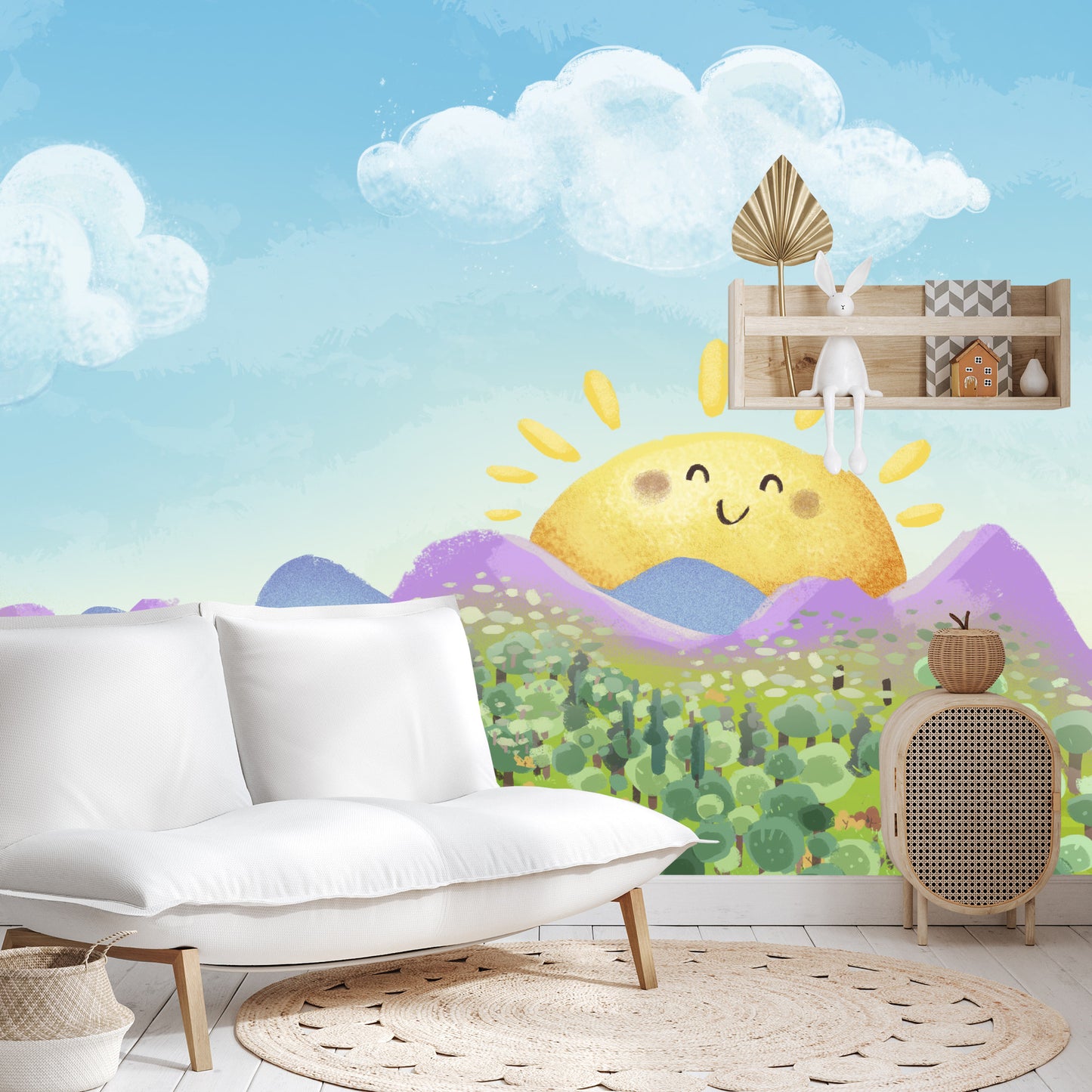 Fototapete Für Kinder - Sonnige Landschaft