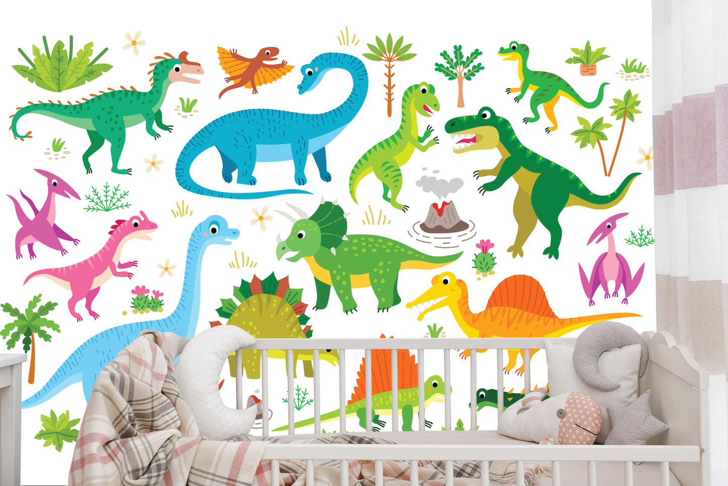 Fototapete Dinosaurier Wie Aus Zeichentrickfilmen