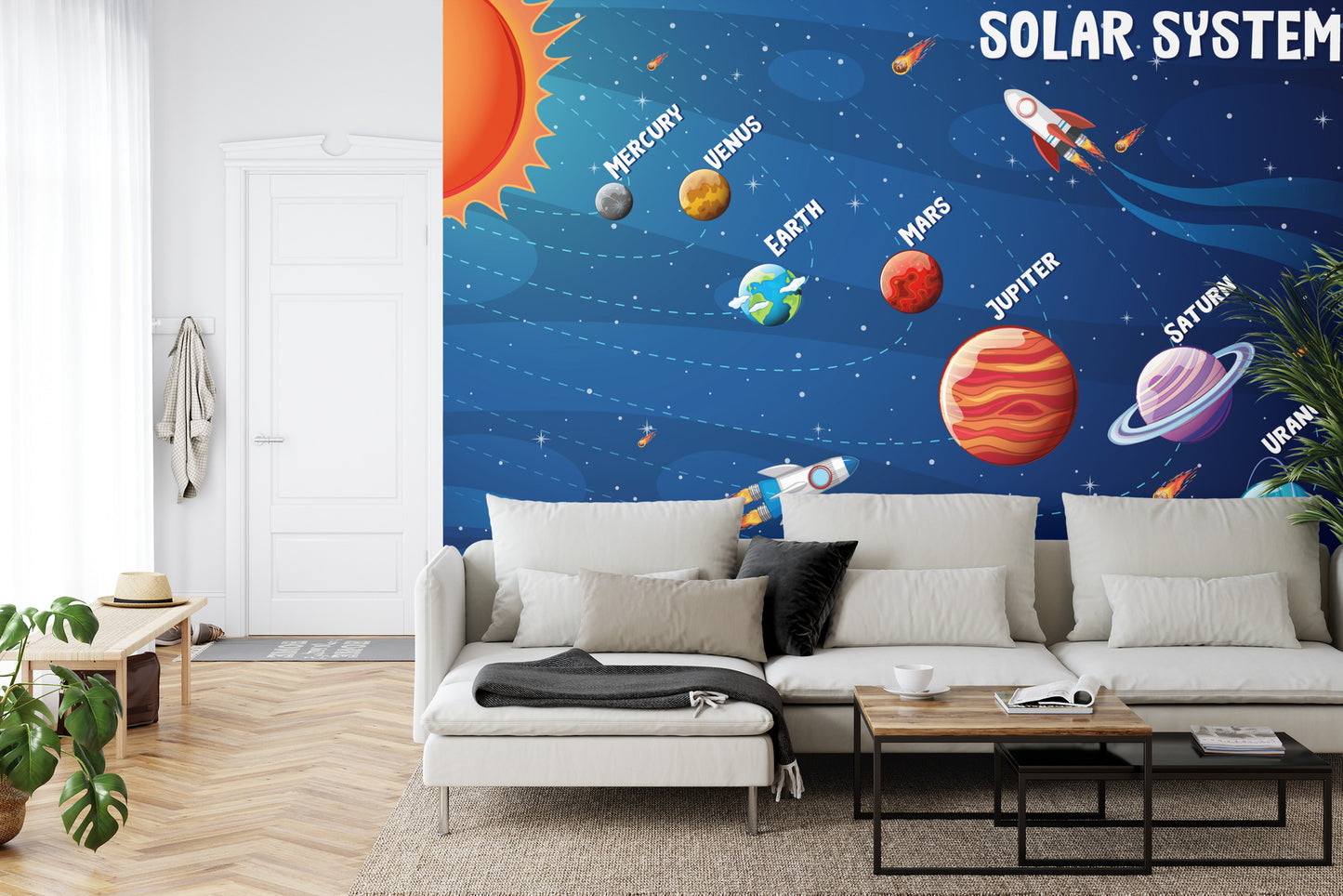 Fototapete Infografiken Zum Sonnensystem
