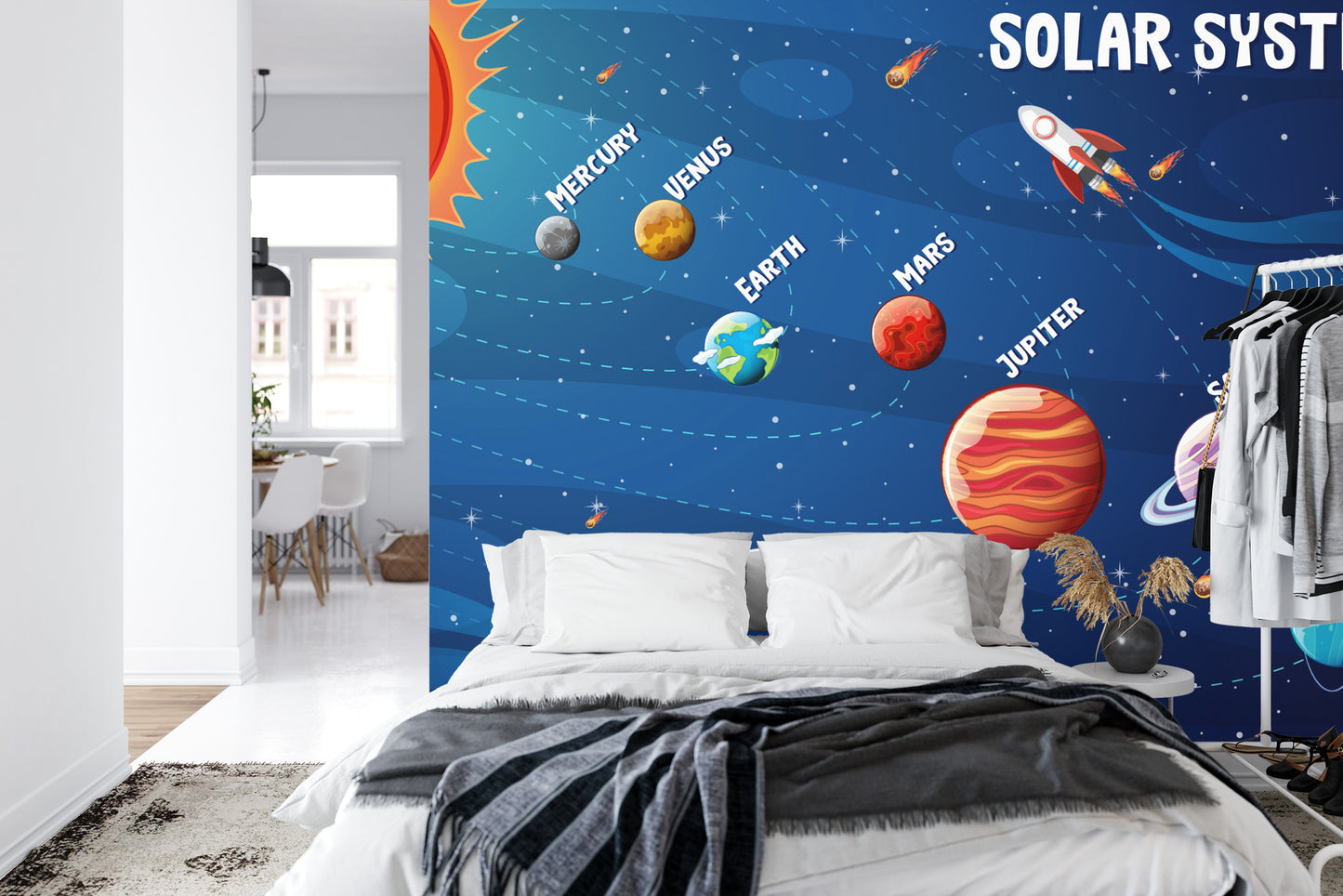 Fototapete Infografiken Zum Sonnensystem