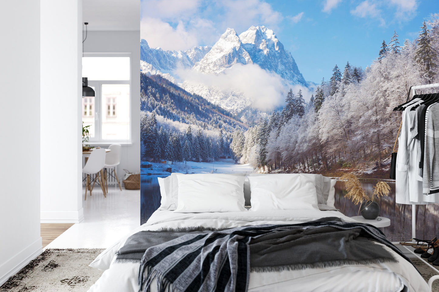 Fototapete Landschaft Berge Winter