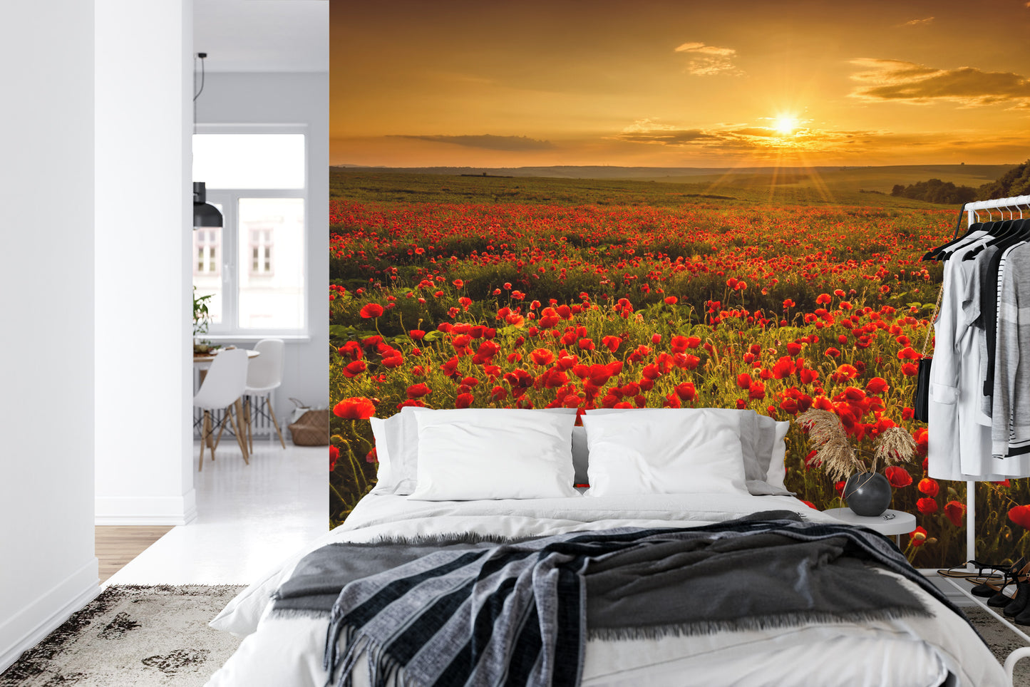 Fototapete Landschaft Blumen