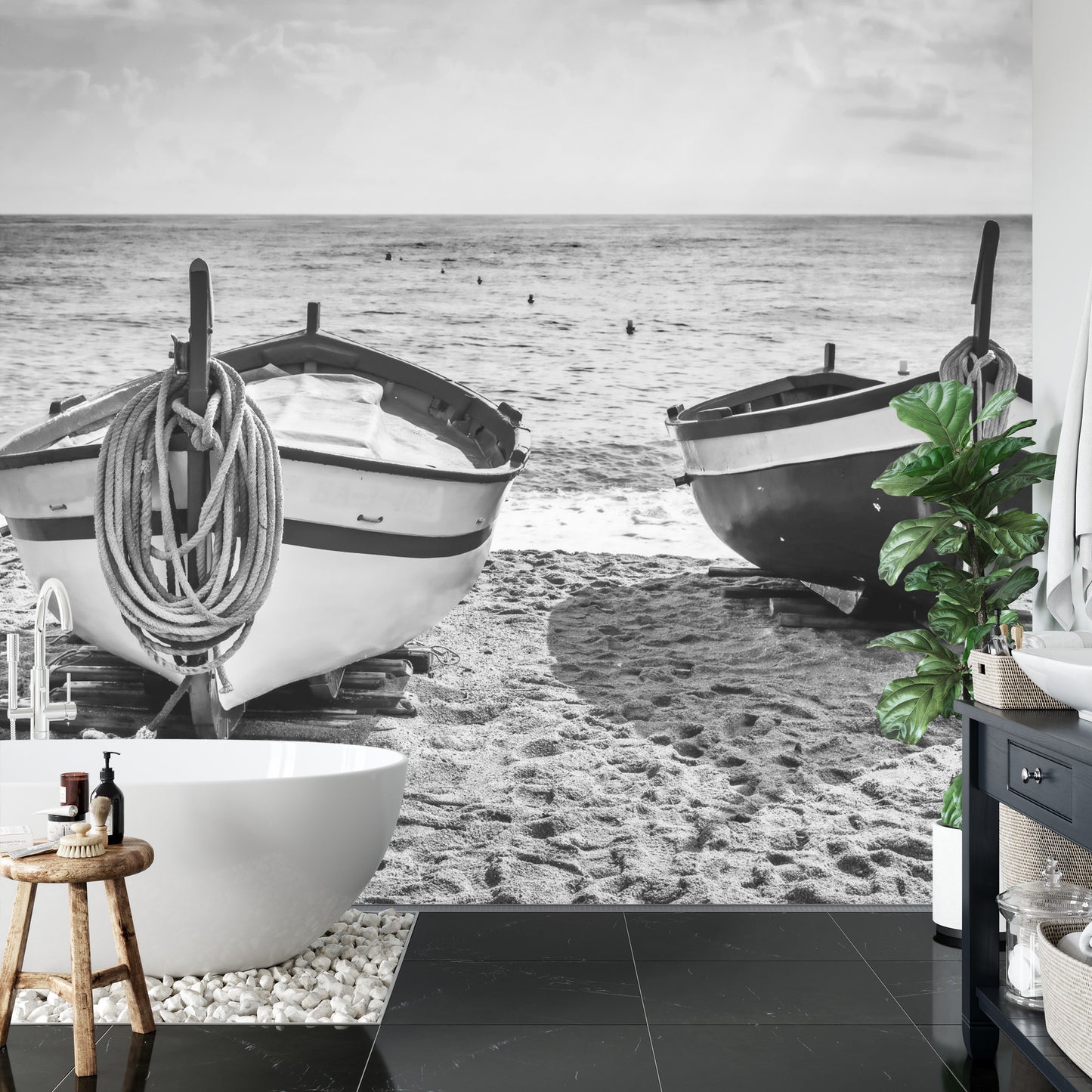 Fototapete Strand Boote