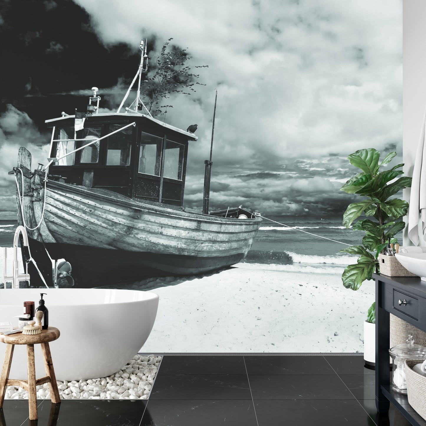 Fototapete Strand Boot
