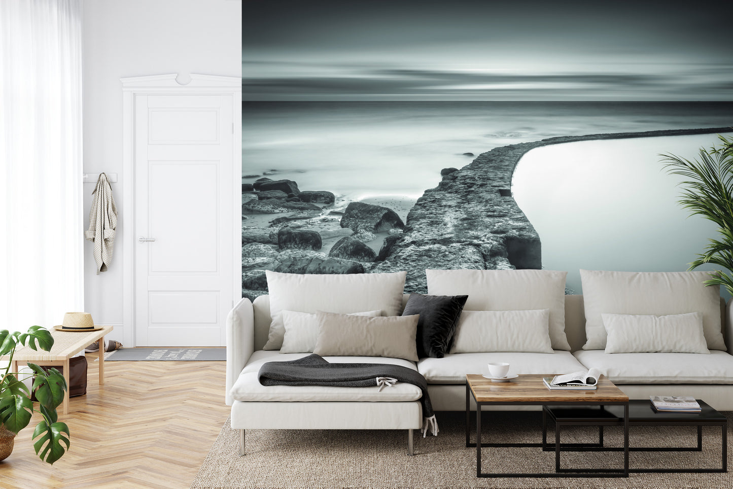 Fototapete Strand Felsen