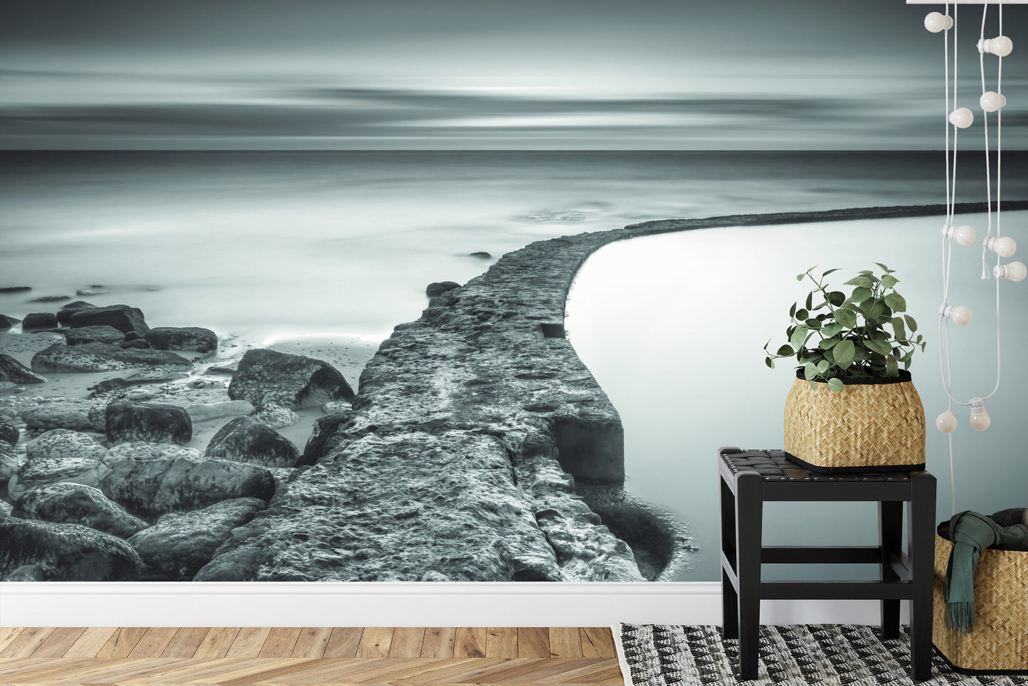 Fototapete Strand Felsen