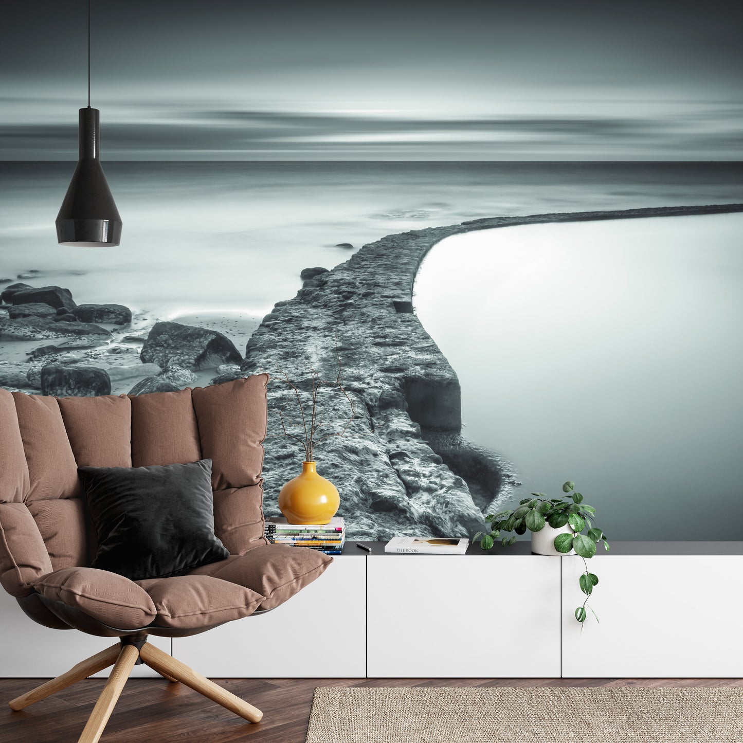 Fototapete Strand Felsen