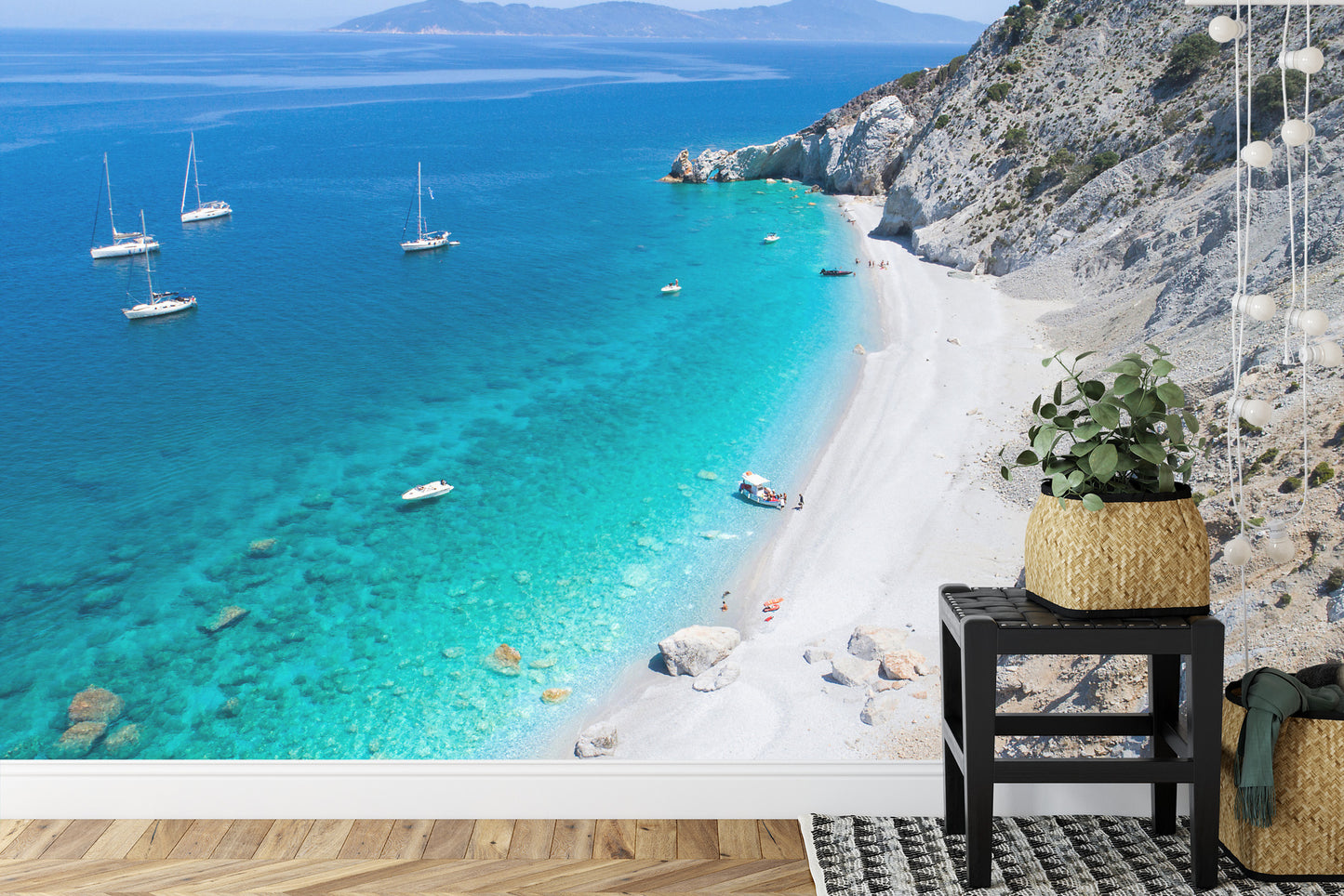 Fototapete Strand Felsen