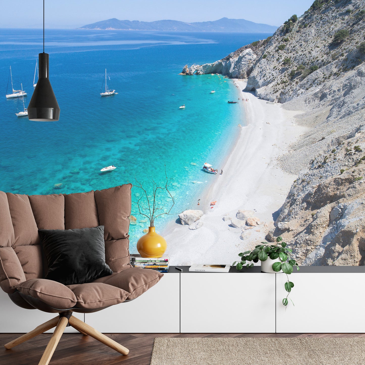 Fototapete Strand Felsen