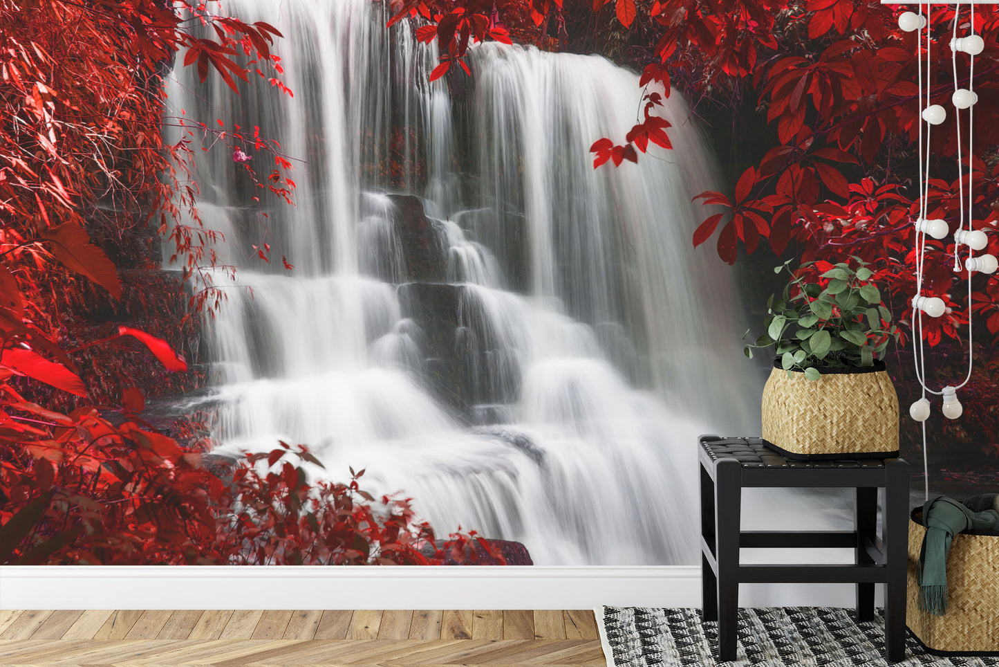 Fototapete Herbst Wasserfall