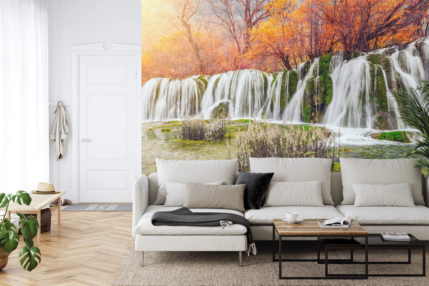 Fototapete Herbst Wasserfall