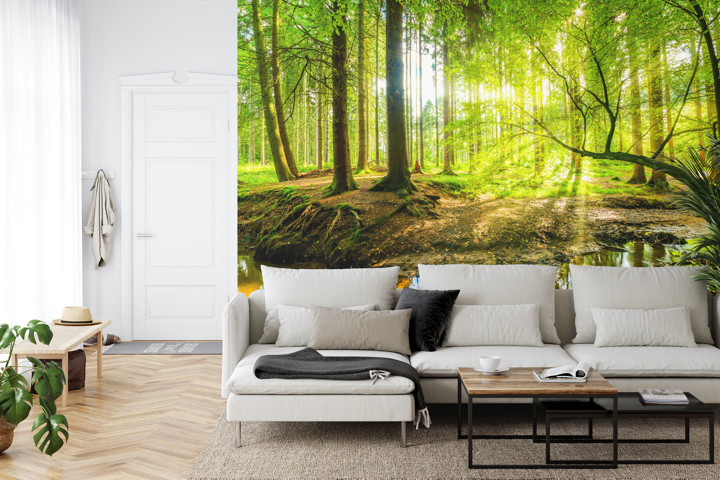 Fototapete Wunderschönes Waldland Im Frühling Im 3D Effekt