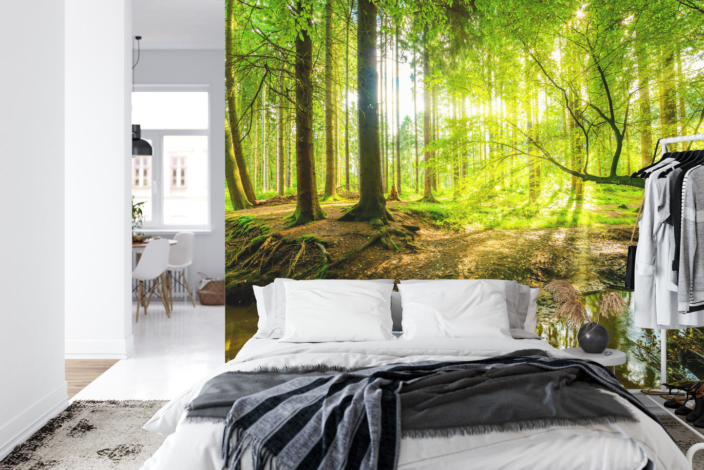 Fototapete Wunderschönes Waldland Im Frühling Im 3D Effekt