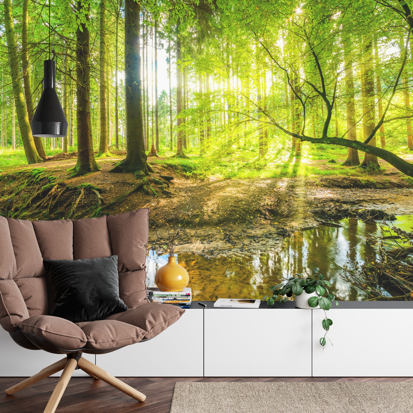 Fototapete Wunderschönes Waldland Im Frühling Im 3D Effekt