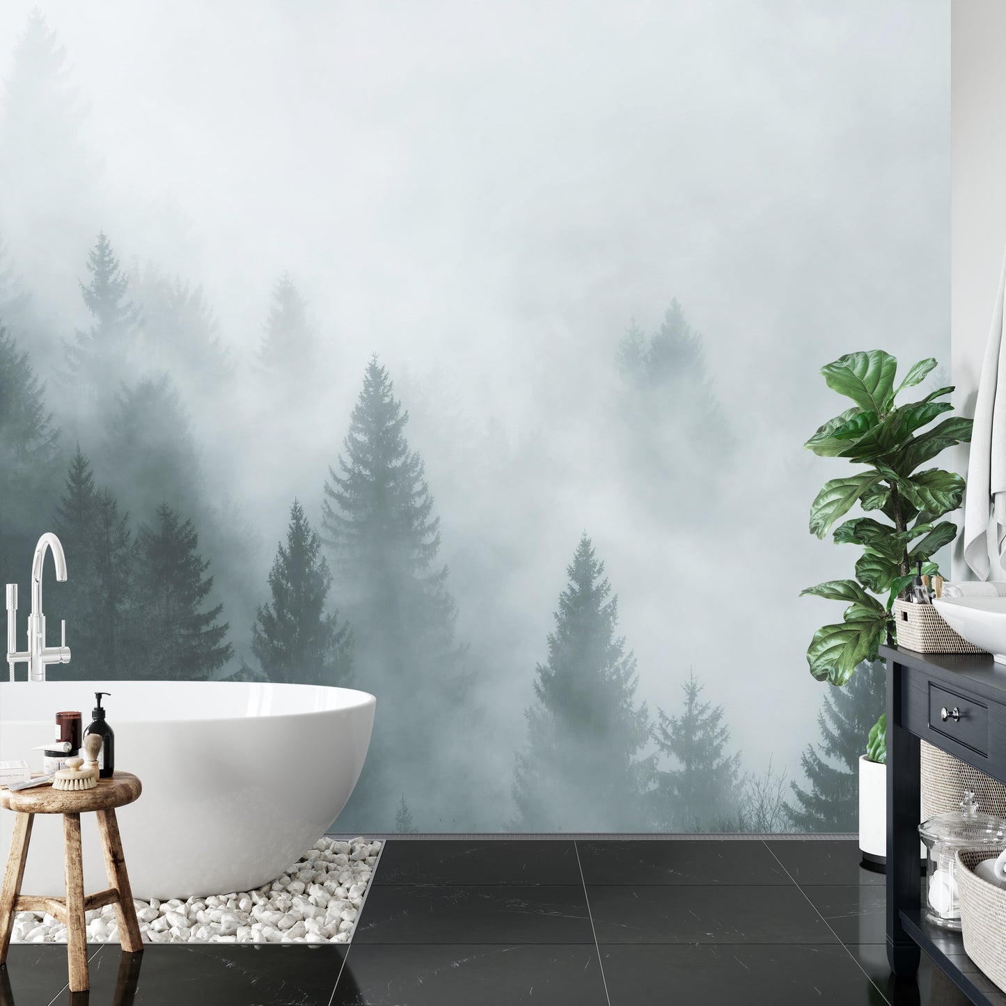 Fototapete Wald Im Nebel