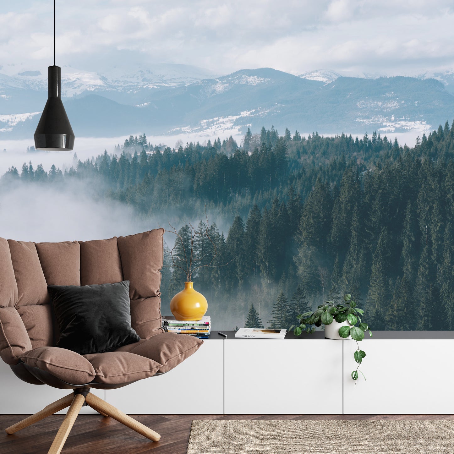 Fototapete Nebliger Wald