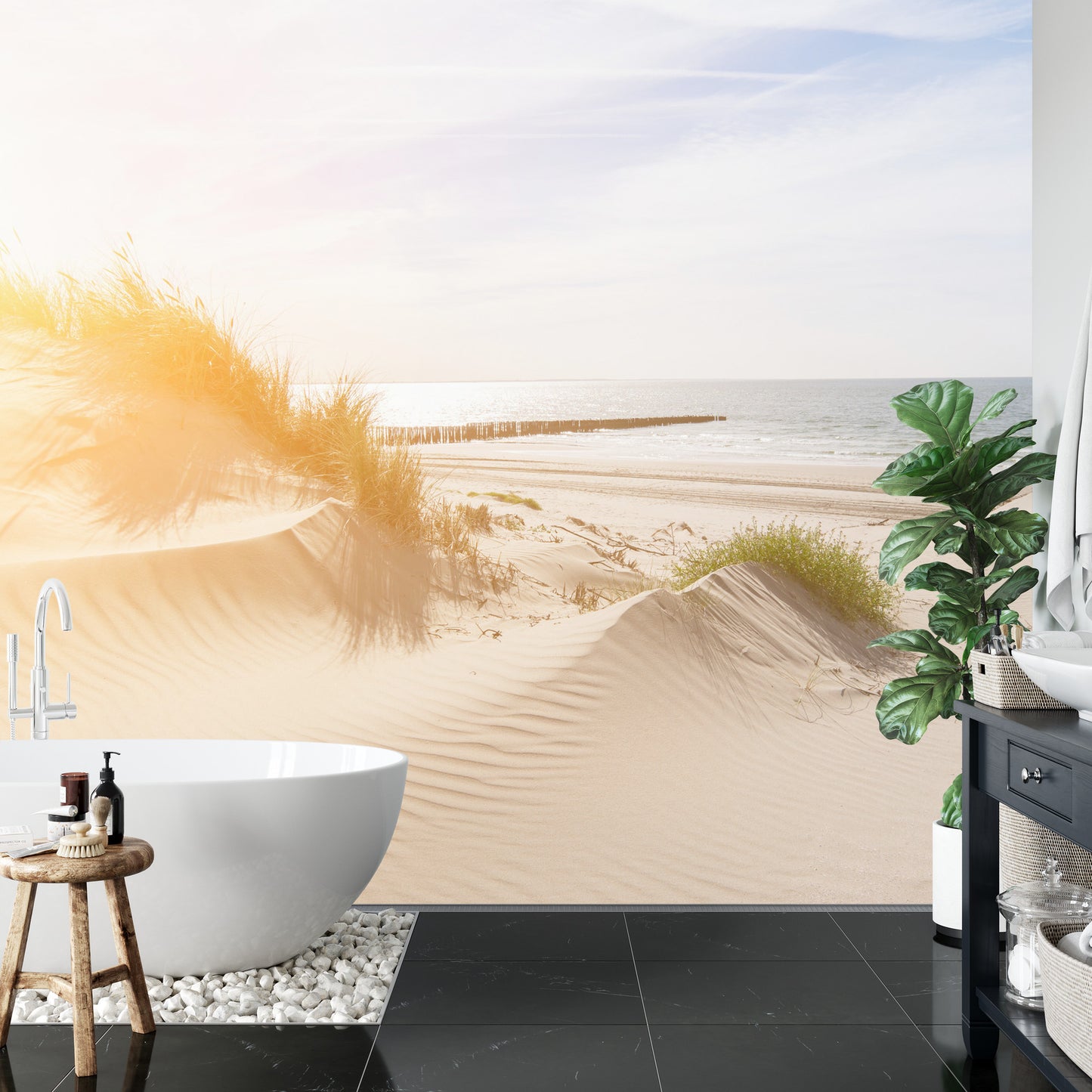 Fototapete Strand Meer Dünen