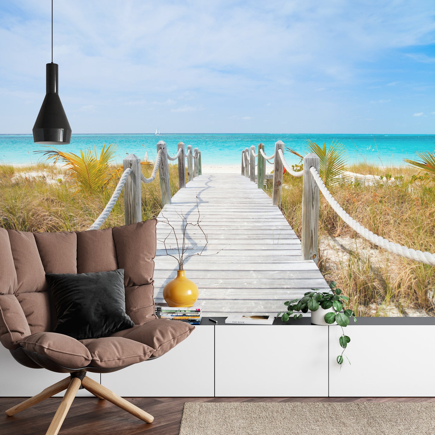Fototapete Pfad An Einem Karibischen Strand