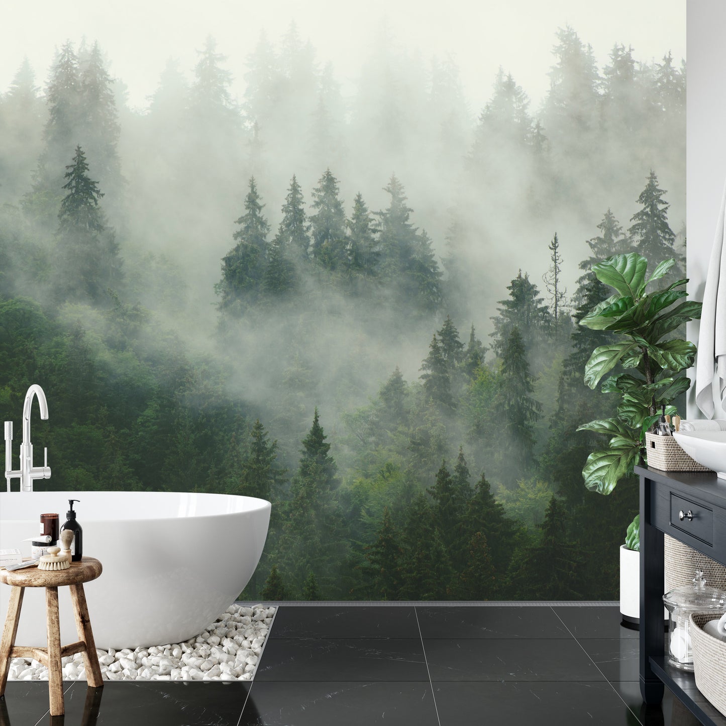 Fototapete Wald Im Nebel