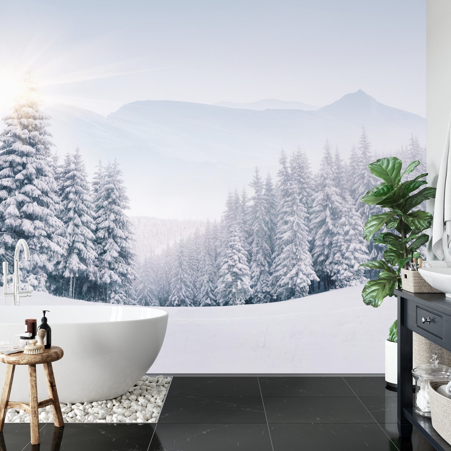 Fototapete Winterwald
