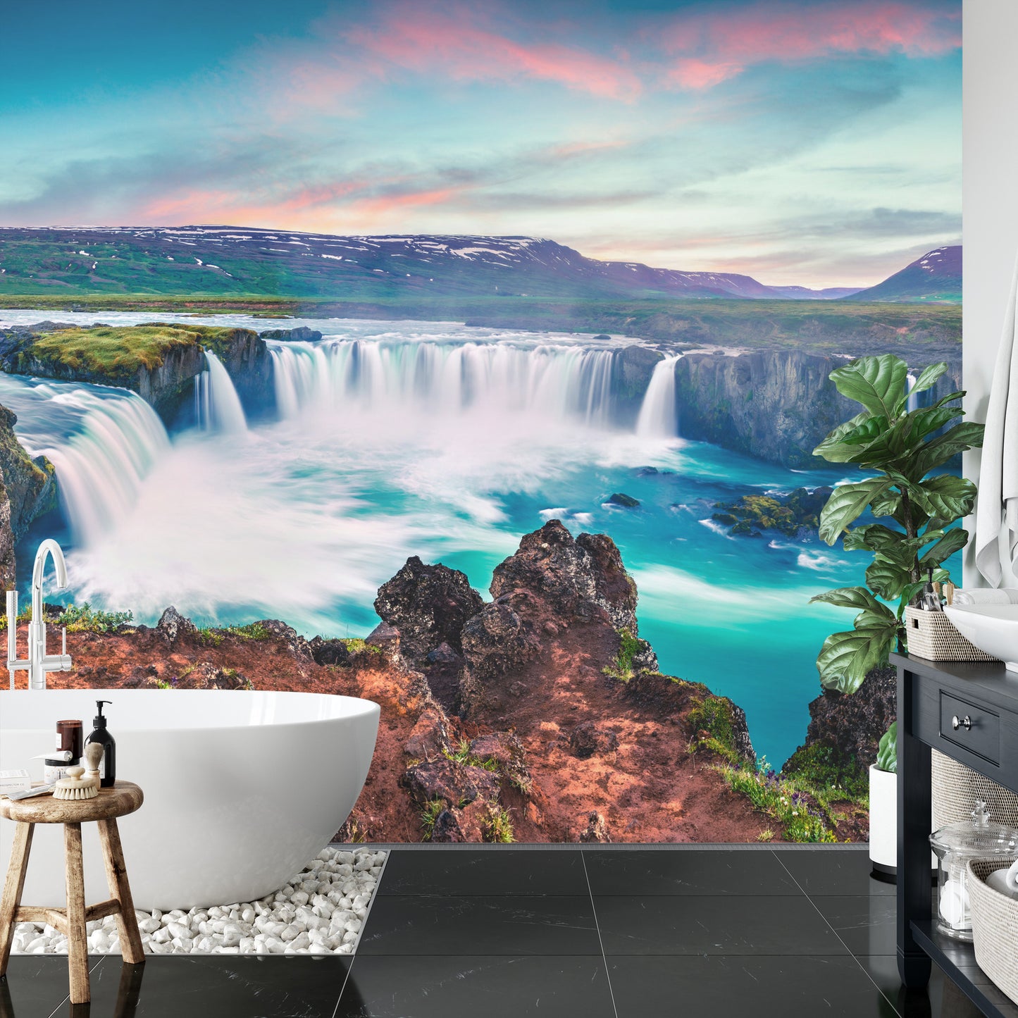 Fototapete Godafoss Wasserfall
