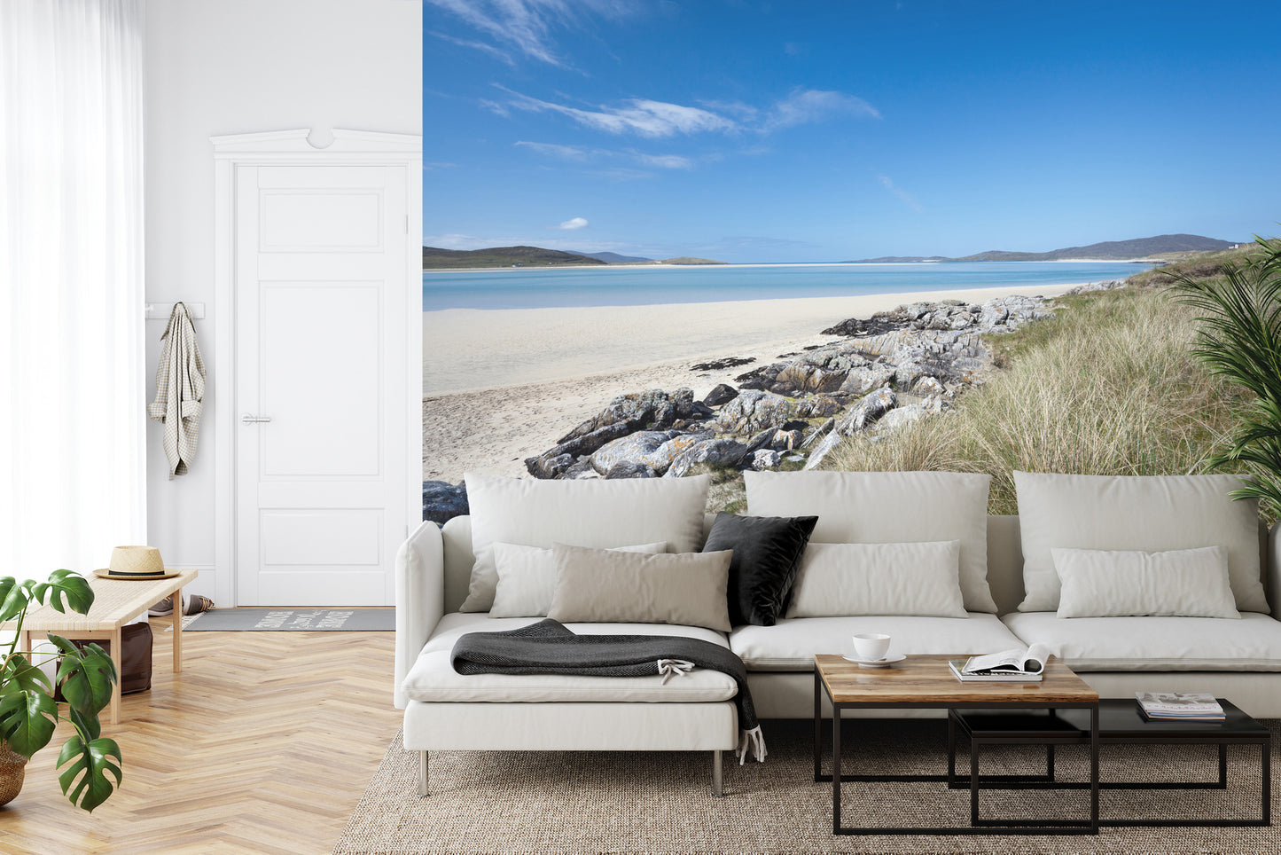Fototapete Strand Felsen