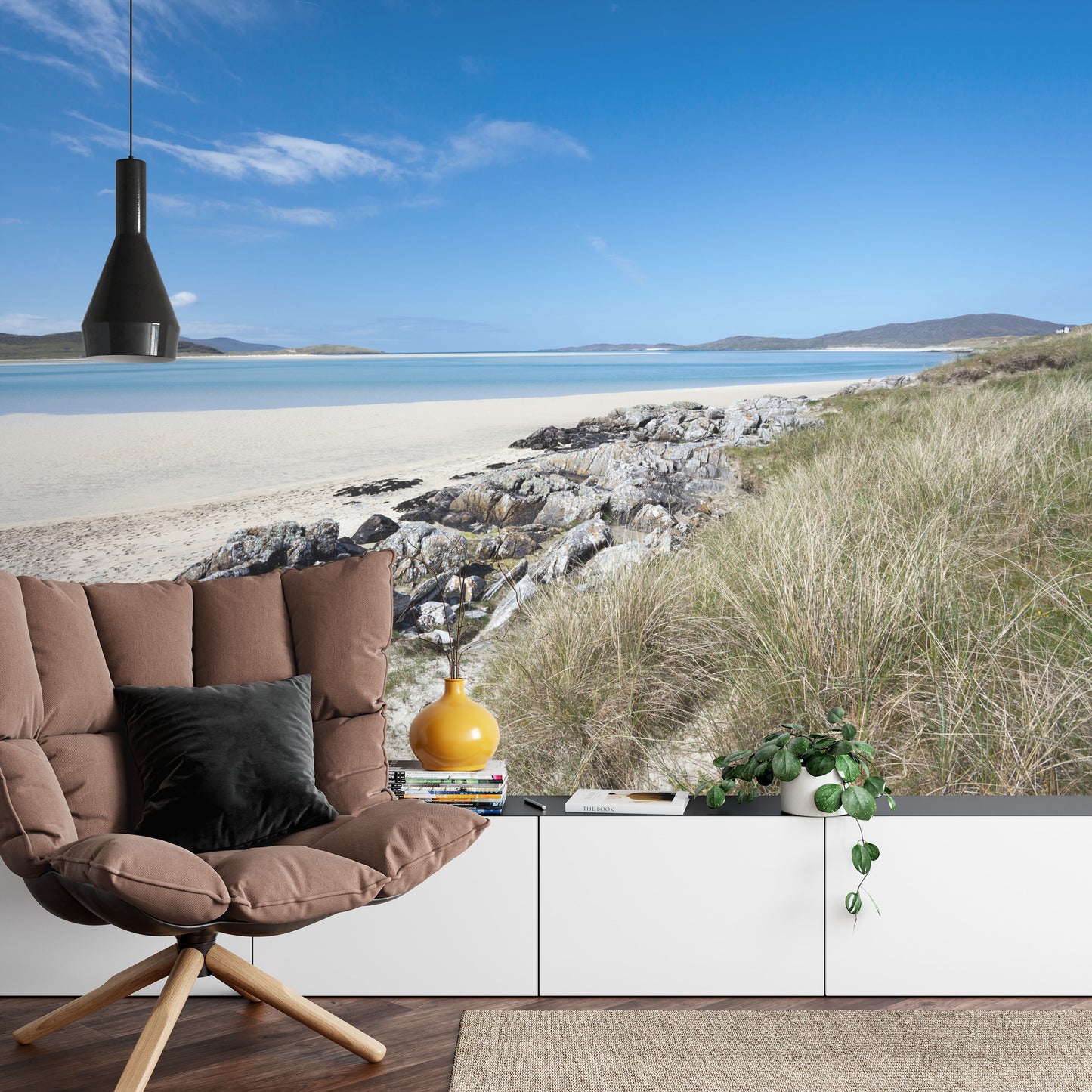 Fototapete Strand Felsen