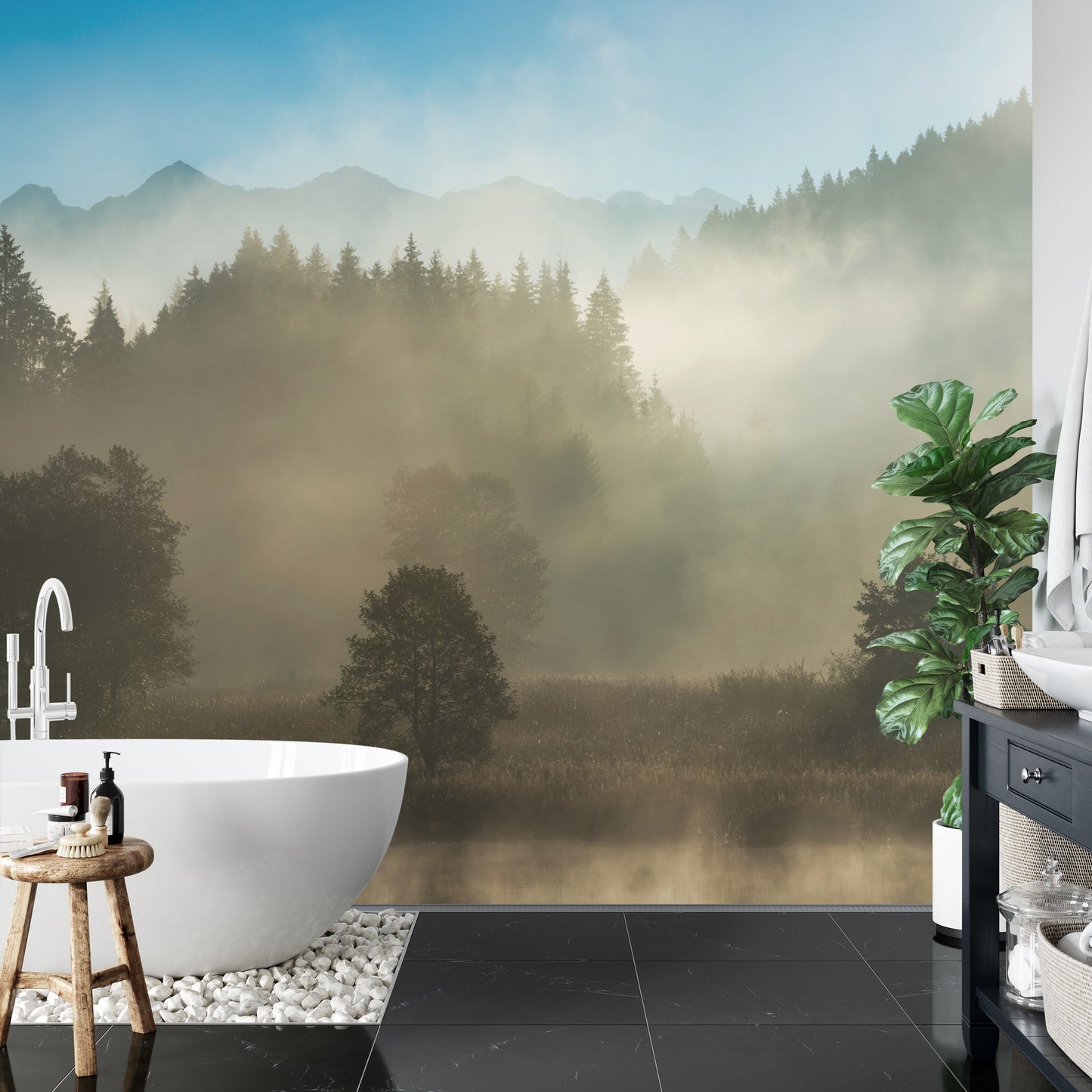 Fototapete Wald Im Nebel