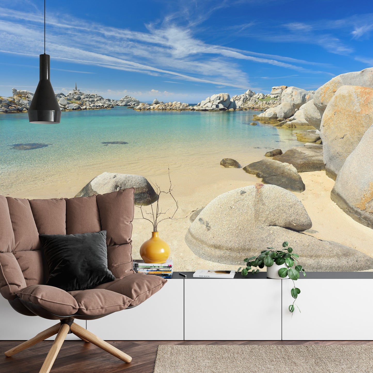 Fototapete Strand Felsen