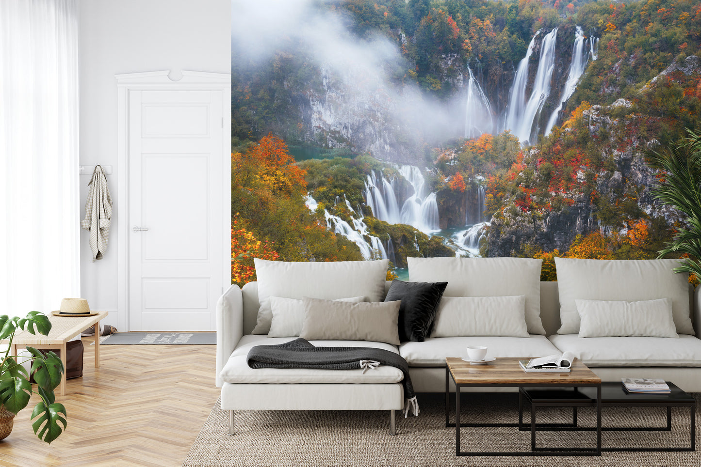 Fototapete Herbst Wasserfall