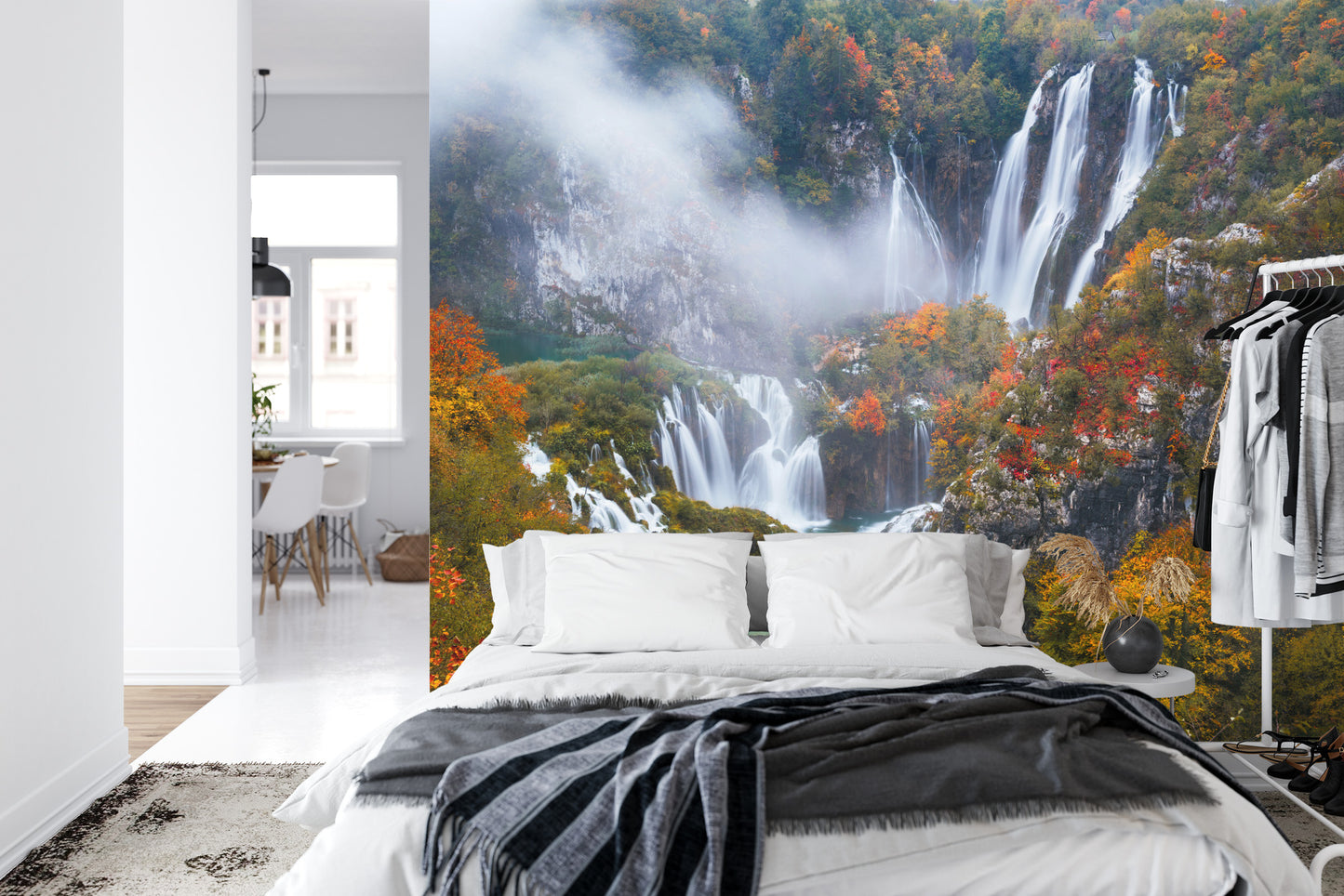 Fototapete Herbst Wasserfall