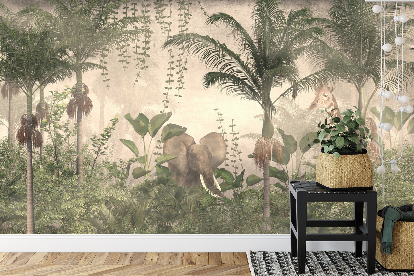 Fototapete Tropical Trees And Leaves For Digital Printing Wallpaper, Custom Design Wallpaper - 3D