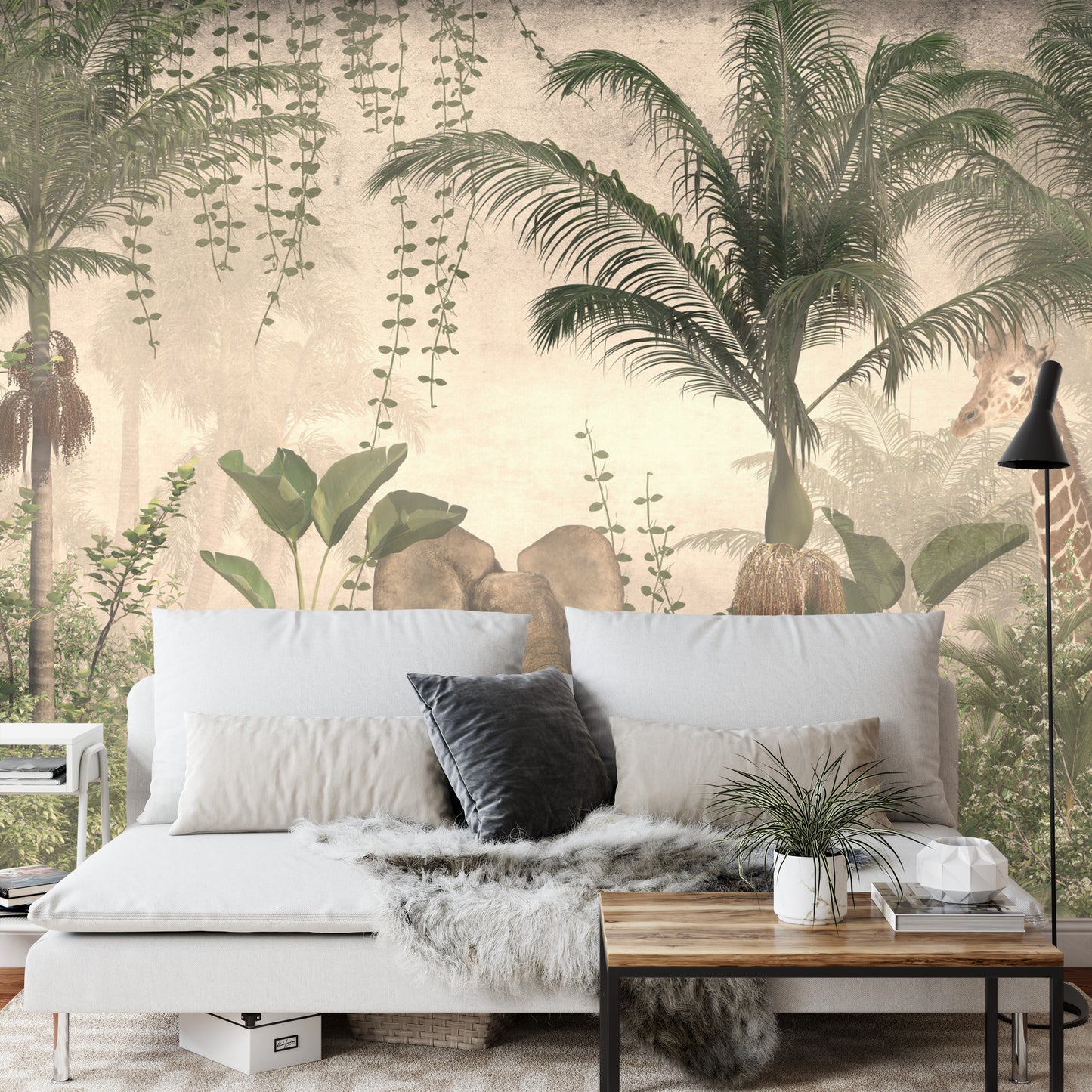 Fototapete Tropical Trees And Leaves For Digital Printing Wallpaper, Custom Design Wallpaper - 3D