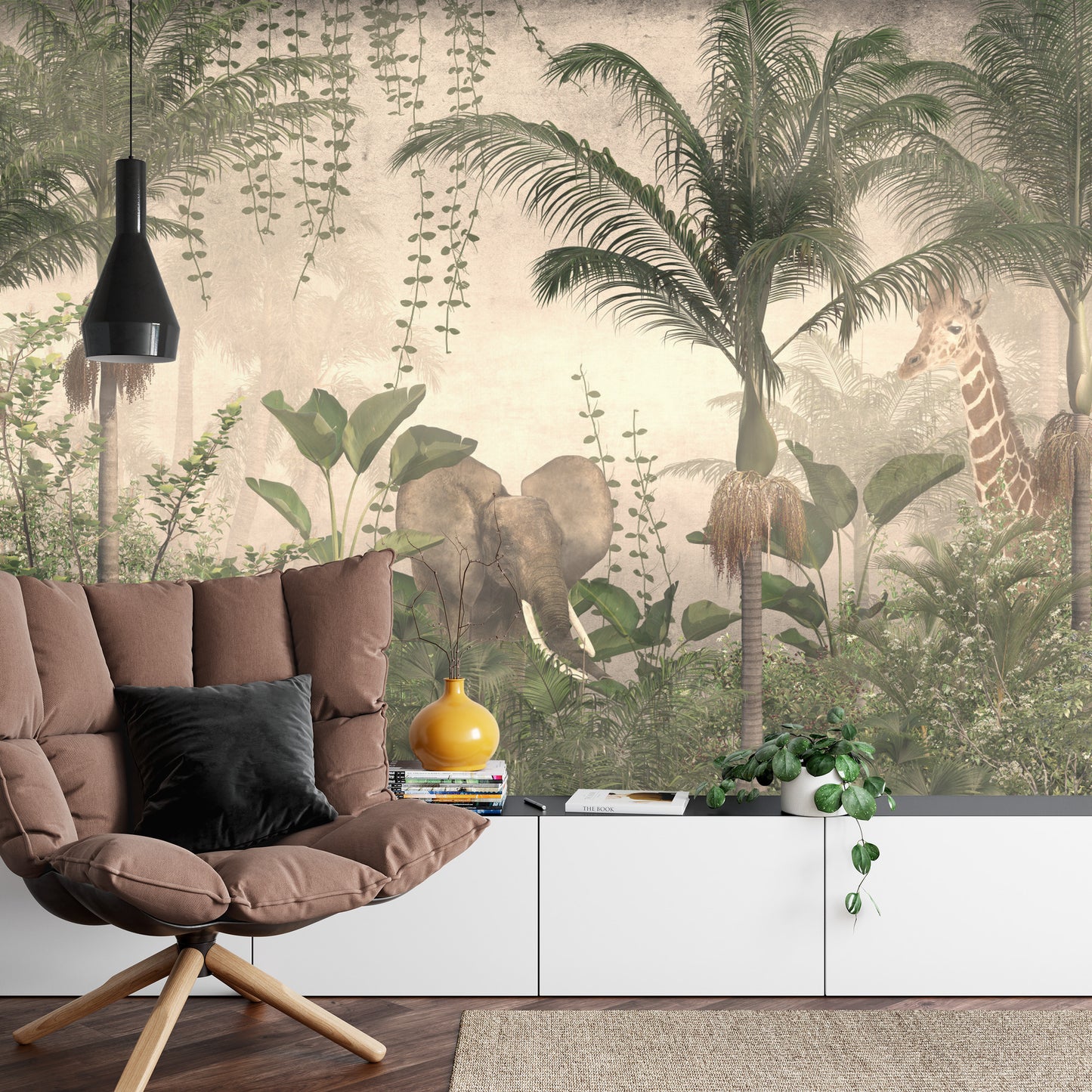 Fototapete Tropical Trees And Leaves For Digital Printing Wallpaper, Custom Design Wallpaper - 3D