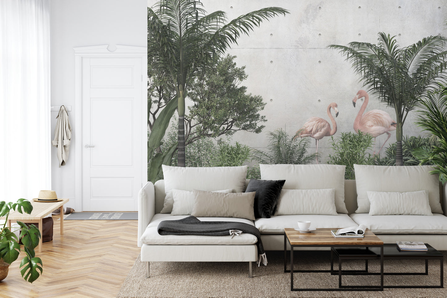 Fototapete Tropical Trees And Leaves For Digital Printing Wallpaper, Custom Design Wallpaper - 3D