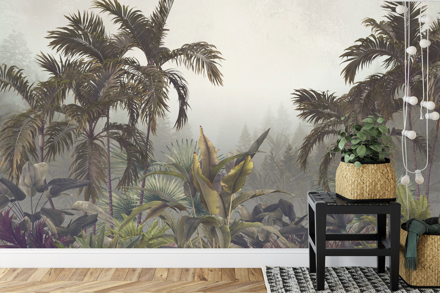 Fototapete Tropische Bäume Und Blätter Für Digitaldrucktapeten, Individuelle Designtapeten – 3D