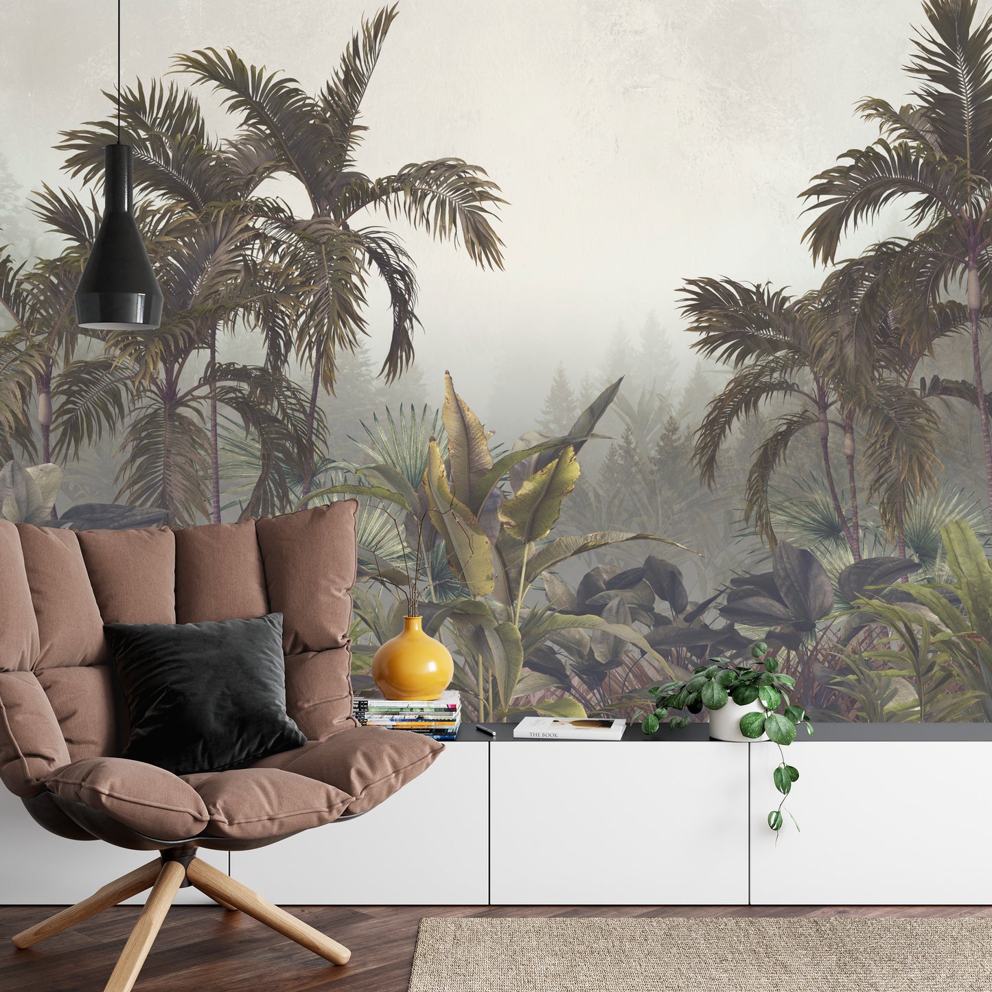 Fototapete Tropische Bäume Und Blätter Für Digitaldrucktapeten, Individuelle Designtapeten – 3D