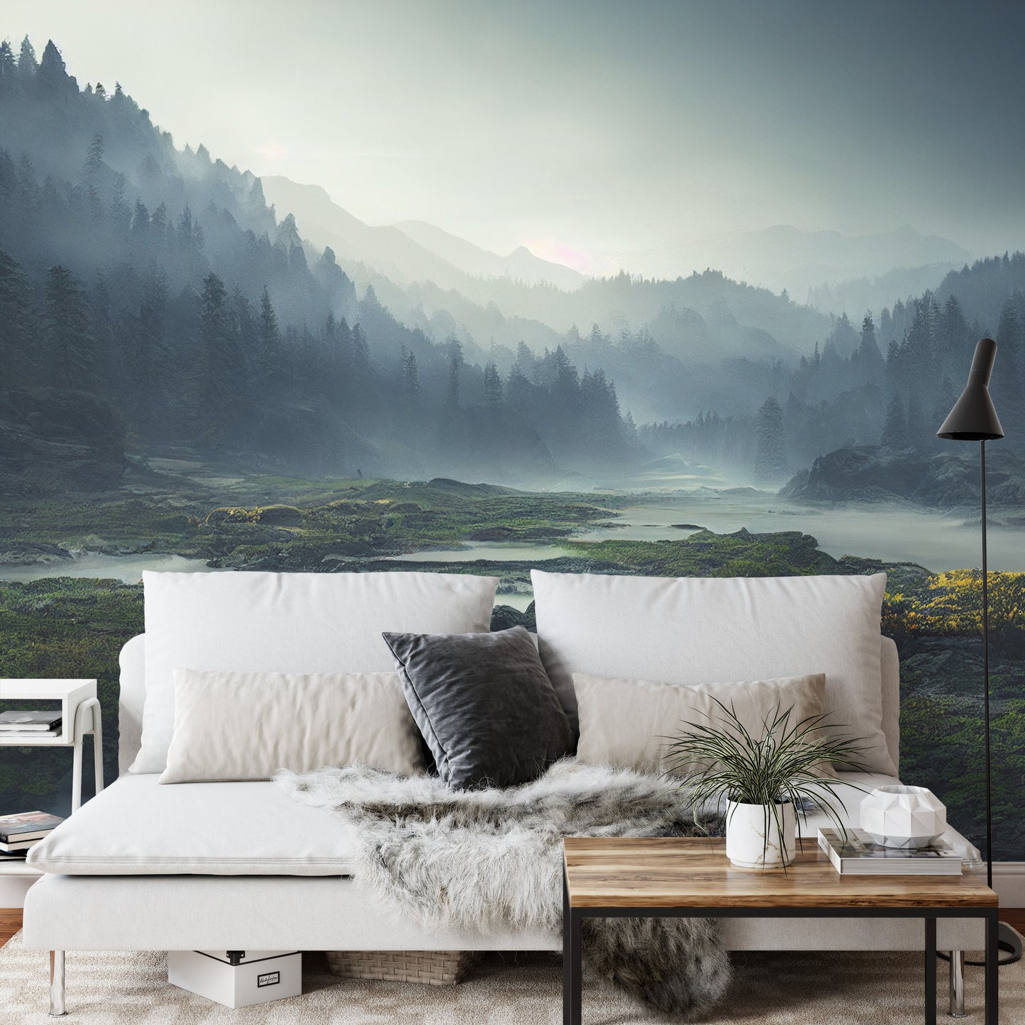 Fototapete Atemberaubende Landschaft Mit 4K-Hintergrund