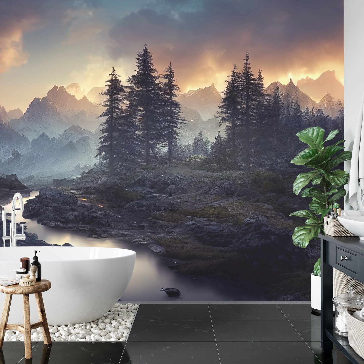 Fototapete Breathtaking Nature Mountain Landscape, 3D