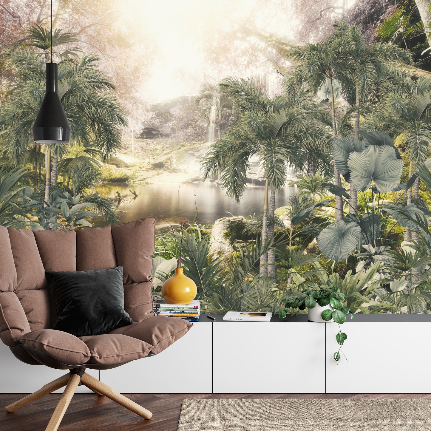 Fototapete Tropical Trees And Leaves For Digital Printing Wallpaper, Custom Design Wallpaper - 3D
